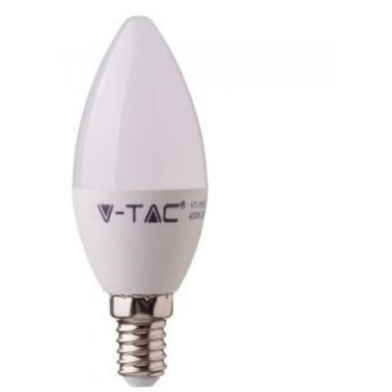 V-Tac Bombilla LED Vela/Llama 5.5W E14 Blanco Cálido