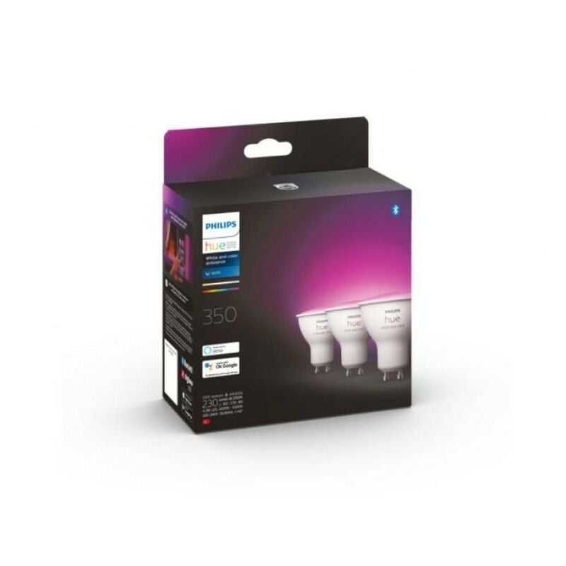 Bombilla Inteligente LED GU10 4.3W 230 lm PHILIPS Hue White Color -  efectoLED