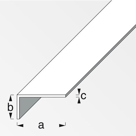 Alfer canal angular de aluminio 20x10x1,5mm longitud 1m blanco - 12150
