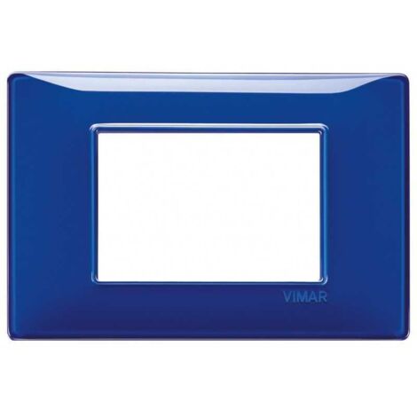 Vimar Plana placa 3 módulos color zafiro 14653.50