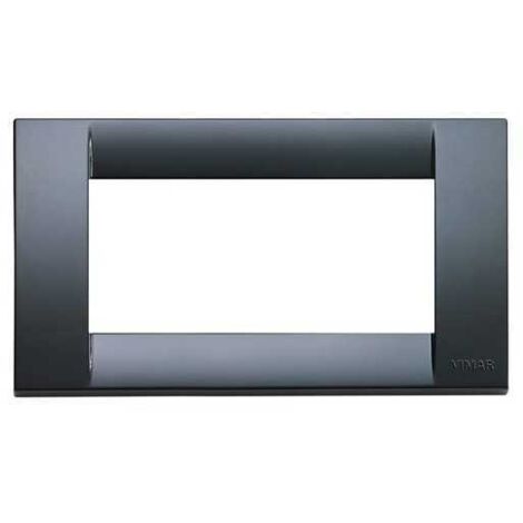 Placa Vimar Idea 4 módulos tecnopolímero gris grafito 16744.15
