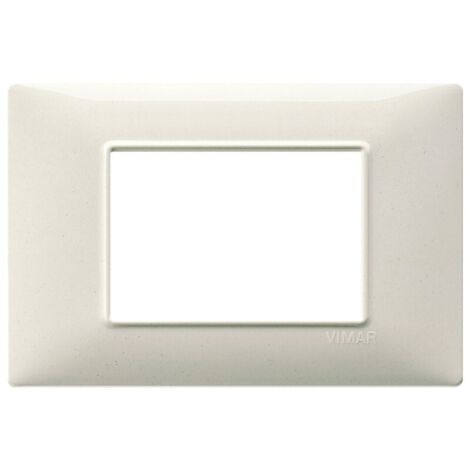 VIVimar Plana placa 3 módulos de color blanco granito 14653.06