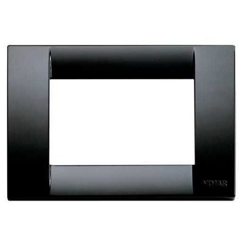Vimar Idea classic placa pulida 3 módulos negro 16743.16