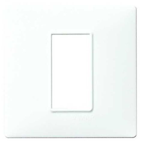 14641.01 Placa de 1 Módulo Blanca Plana
