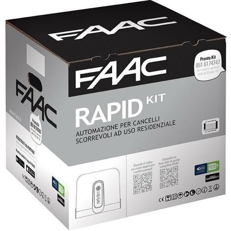 Faac rapid 24v safe&green kit de automatizaciÓn electromecÁnica hasta 400kg 1059995
