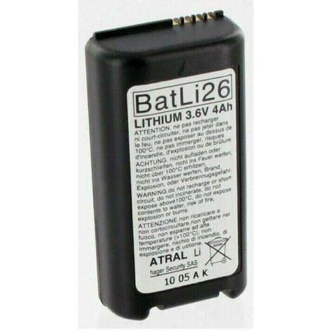 Pile Batli26 d'origine Daitem 3.6V 4Ah Lithium pour Alarme (BATLI26)