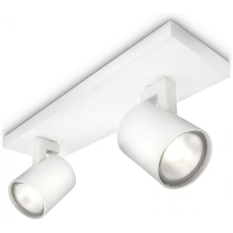 Focos de corredera con conexio'n 2xgu10 en color blanco meta'lico 530923116 53092/31/12 530923112