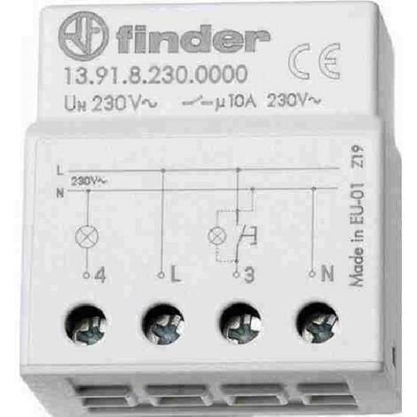 Relé electrónico de impulsos empotrado Finder FIN13918230