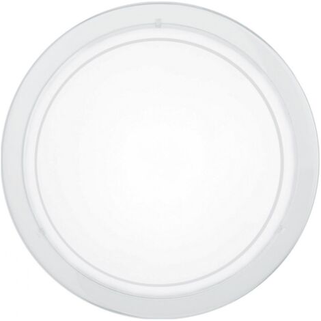 Plafón de metal y vidrio blanco E27 Eglo