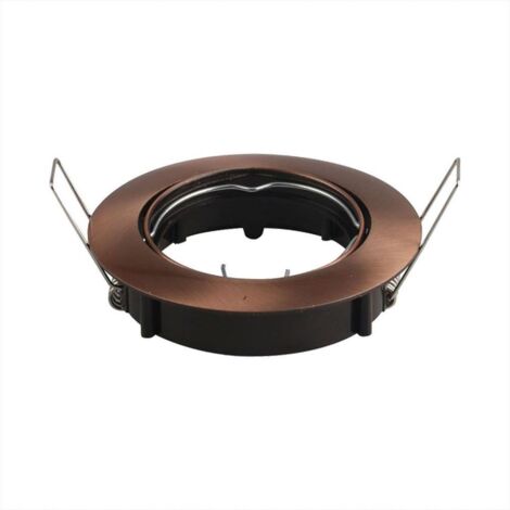 Portalámparas LED empotrable redondo V-TAC GU10 y GU5.3 (MR16) ajustable