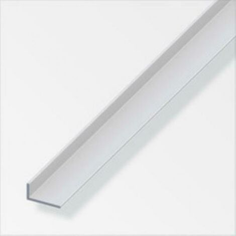 Perfil angular de 2 m en aluminio anodizado, color plata 05053