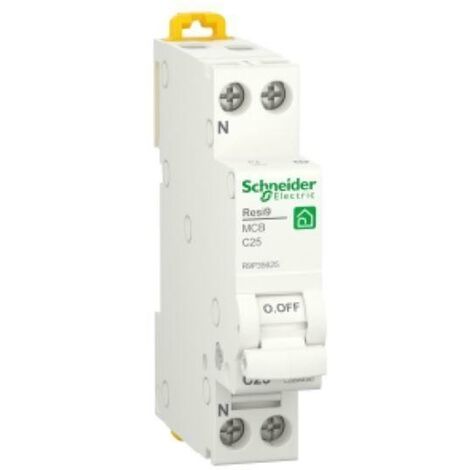 Disyuntor termomagnético schneider electric 1p+n 25a 230v- r9p35625