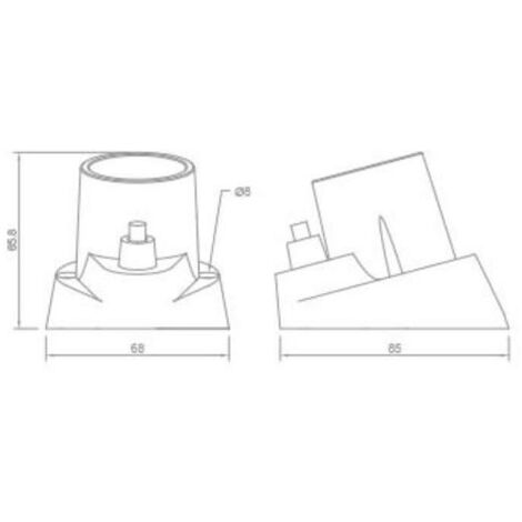 Portalámparas Porcelana E27 Caja Estanca Recto Y Curvo