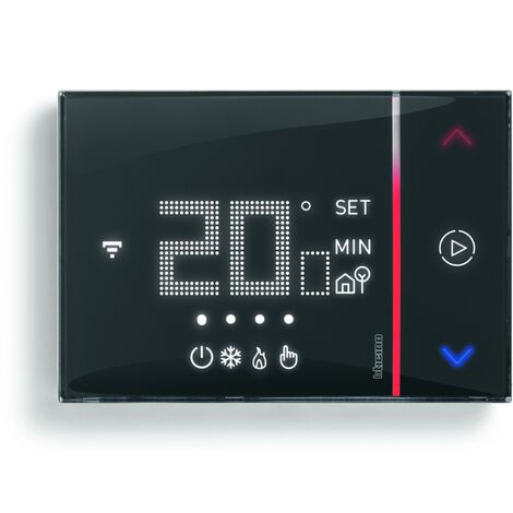 Termostato bticino conectado al ras de la pared, smarther 2 negro xg8002
