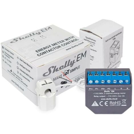 Contador de energía y control de contactores shelly em wifi - shemshem50a