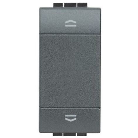 Bticino livinglight interruptor de doble pulsador antracita - l4027n