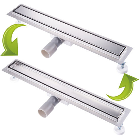 Duschrinne 100 cm Extra Flach, Siphon mit Geruchsstop und Haarsieb Duschrinne Komplettset Edelstahl Bodenablauf für Duschkabine Duschwand