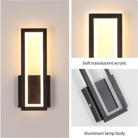 Moderna LED Lampada a Muro Lineare Interno Applique da Parete Ruotabile a 350° Lampada da Parete 2700K/4500K/6500K Acrilico Lunga Alluminio per Soggiorno Scala Corridoio (Bianco Luce Neutra,60cm