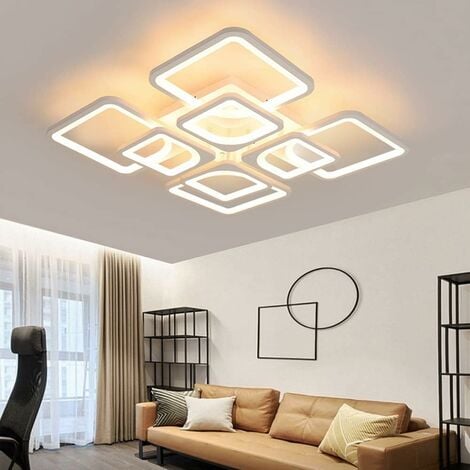COMELY Plafoniera a LED, lampada da soffitto a LED dimmerabile 100W, lampadario a sospensione 8000LM dimmerabile 30006000K per soggiorno, ufficio, sala da pranzo