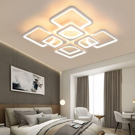 COMELY Plafoniera a LED, lampada da soffitto a LED dimmerabile 100W, lampadario a sospensione 8000LM dimmerabile 30006000K per soggiorno, ufficio, sala da pranzo