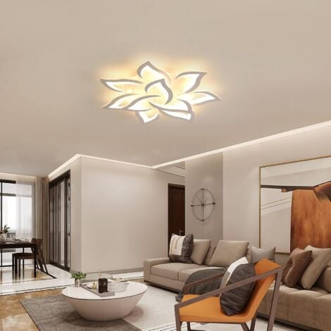 COMELY Plafoniera a LED, Lampada da soffitto 90W 8100LM 3500K, Plafoniera a LED Lotus per soggiorno, camera da letto, bagno Ø8510cm