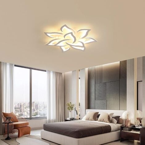COMELY Plafoniera a LED, Lampada da soffitto 90W 8100LM 3500K, Plafoniera a LED Lotus per soggiorno, camera da letto, bagno Ø8510cm