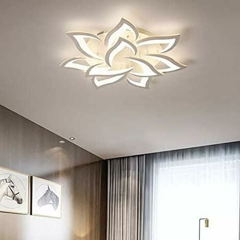 COMELY Plafoniera a LED, Lampada da soffitto 90W 8100LM 3500K, Plafoniera a LED Lotus per soggiorno, camera da letto, bagno Ø8510cm