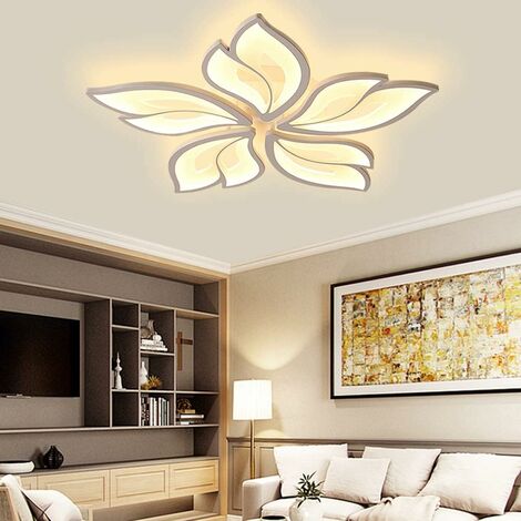 COMELY Plafoniera a LED da 60 W, Lampada da soffitto moderna a forma di fiore creativa, Lampadario a soffitto per soggiorno, camera da letto, corridoio, sala da pranzo, cucina, bianco caldo 3500 K