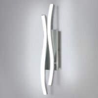 COMELY Applique Murale Interna LED Argento, Lampada da Parete Moderna 14W 1575LM, Luce Bianca Fredda 6500K, Lampada da Parete in Alluminio per Soggiorno Camera Scale - Lunghezza 41cm