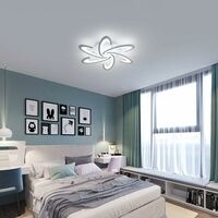 Plafoniera moderna a LED dimmerabile con telecomando, lampada da soffitto a forma di fiore creativa da 54 W, lampadario moderno in metallo acrilico con petali per soggiorno, ristorante, camera da letto, corridoio