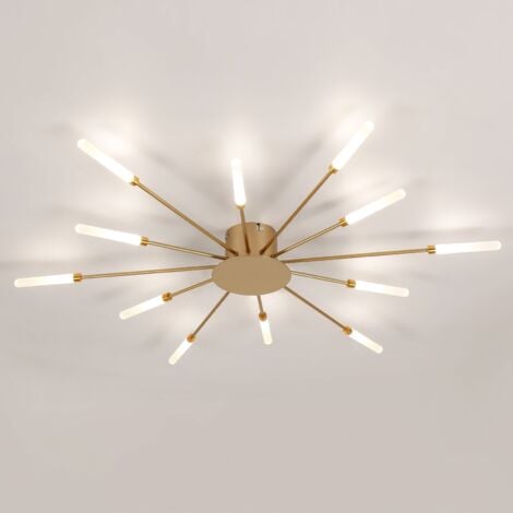 COMELY 12W Luz de techo LED moderna 12 cabezas de techo semientertado iluminación de techo para sala de estar restaurante de comedor de cocina, diámetro 80 cm
