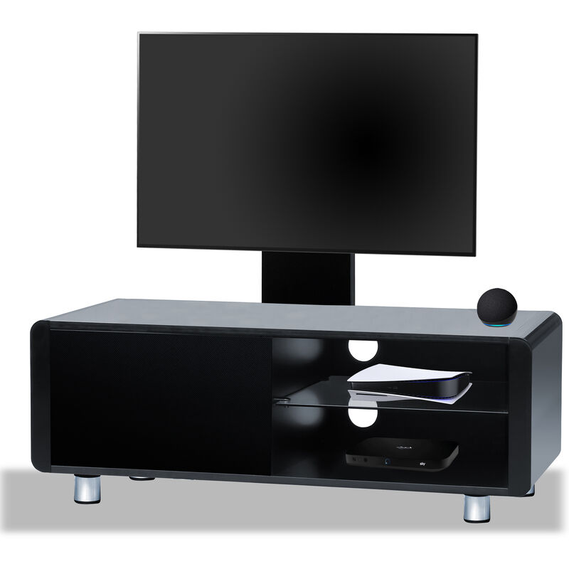 200cm TV Stand White Unit Modern Long Cabinet Gloss &Matt Clifton8 LED  Lights