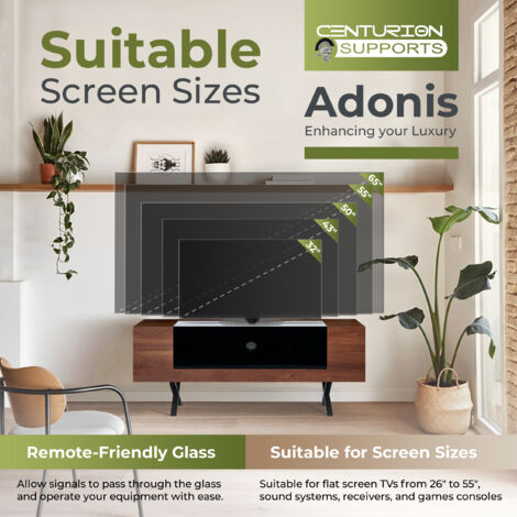 Centurion Supports ADONIS Walnut with Black Contrast Beam-Thru Remote ...
