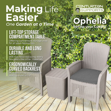 Homeology OPHELIA 3-Piece Rattan Garden Furniture High Back