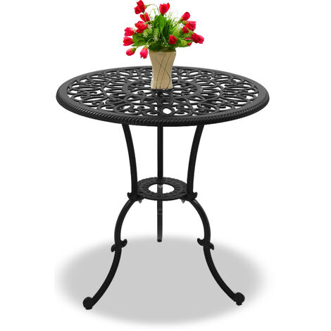 Centurion Supports BANGUI Garden & Patio Black Cast Aluminium Bistro Table (1/5)