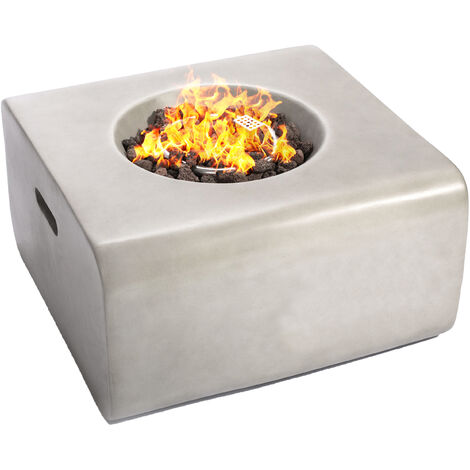 Centurion Supports Fireology ADELPHI Light Grey Lavish Garden & Patio Gas Fire Pit with Eco-Stone Finish - Fully Assembled (1/5)