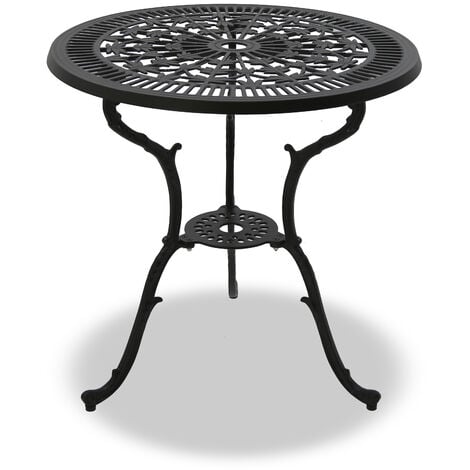 Homeology TABREEZ Garden & Patio Black Cast Aluminium Bistro Table