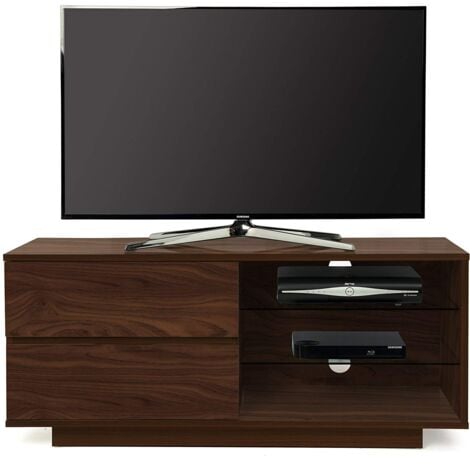 Homeology Gallus Premium Walnut with 2-Walnut Drawers & 3-Shelves 32"-55" LED/OLED/LCD TV Cabinet
