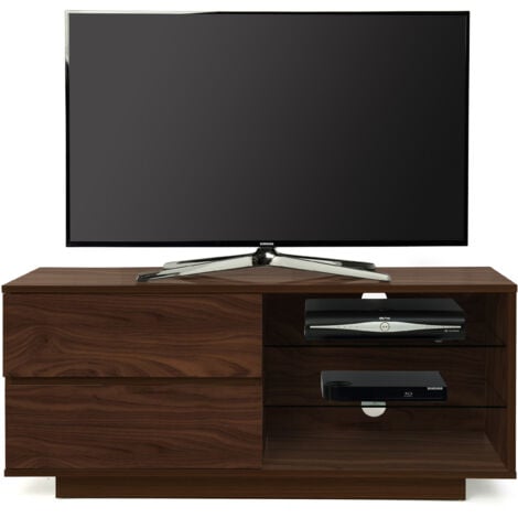 Centurion Supports Gallus Premium Walnut with 2-Walnut Drawers & 3-Shelves 32"-55" LED/ OLED / LCD TV Cabinet
