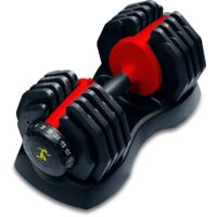 Centurion Supports Urban25 Single Home Fitness Black Red Adjustable Smart Dumbbell from 2.5kg upto 25kg Training Weights