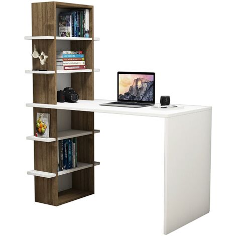 Madelon Corner Office Computer Desk Bookcase Shelves