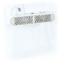Illia Console Table No.5 Easy Assembly Side Table Living Room Hallway Furniture (White)