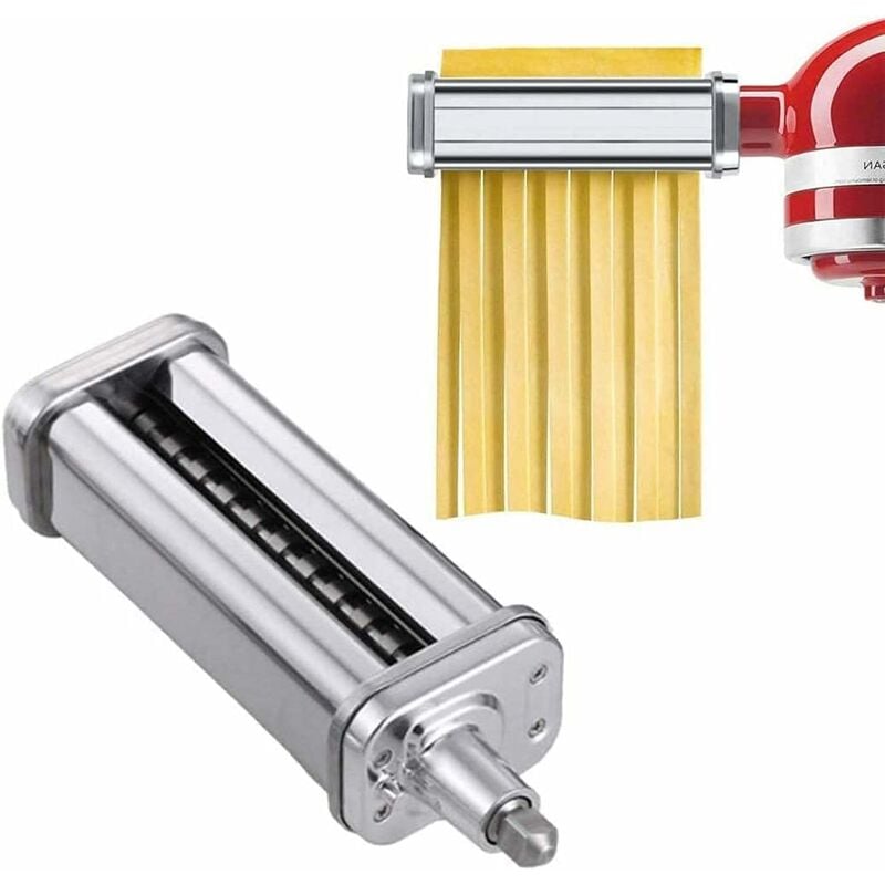 VEVOR VEVOR Pasta Attachment for KitchenAid Stand Mixer, Stainless Steel Pasta  Roller Cutter Set Including Pasta Sheet Roller, Spaghetti and Fettuccine  Cutter, 8 Adjustable Thickness Knob Pasta Maker, 3Pcs