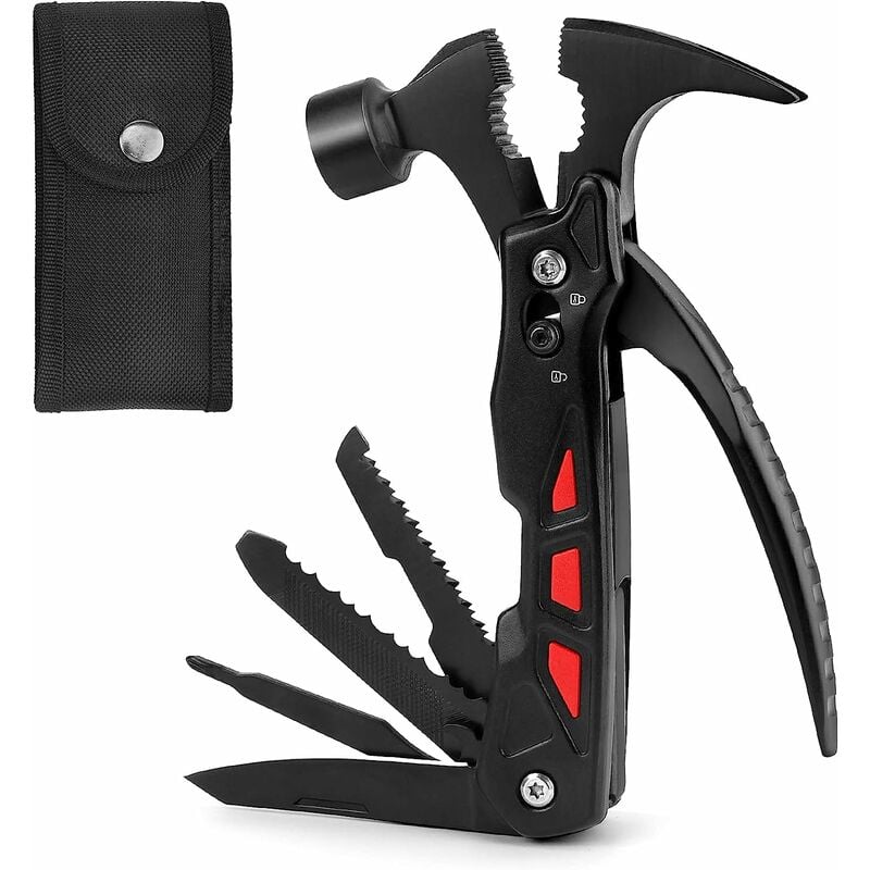 Mini Multitool Knife 12in1 Multi Tool Set Small Tools, Outdoor Hand Tools -  Best Pocket Knife Mini Pliers Screwdriver + Nylon Sheath, Stainless Steel, Great Gifts for Men Women