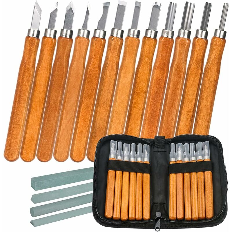 10pcs Wood Carving Tools Kit, Carbon Steel Kit With 3 Wood Chisels, 3 Wood  Carving Knife, Gloves, Storage Bag, Professional Wood Carving Tools For Beg