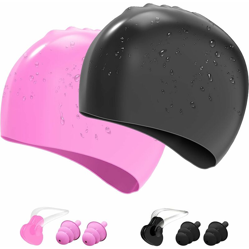 6pcs Silicone Swimming Cap, Waterproof Unisex No-Slip Swimming Hat for  Adults Woman and Men One Size Hat