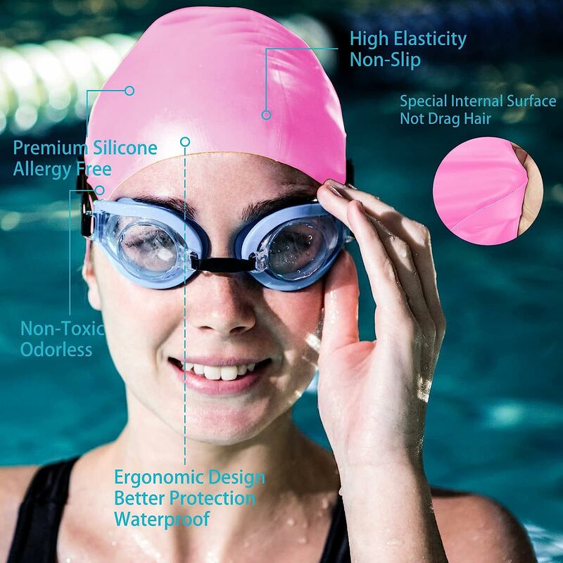Waterproof Swimming Hat Durable Non-Slip Swimming Pool Cap Swim