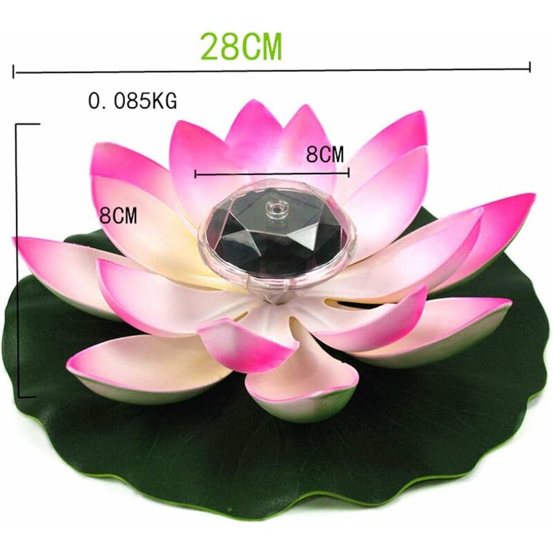 Lotus Light, Solar Floating Pond Decoration Lotus Flower LED