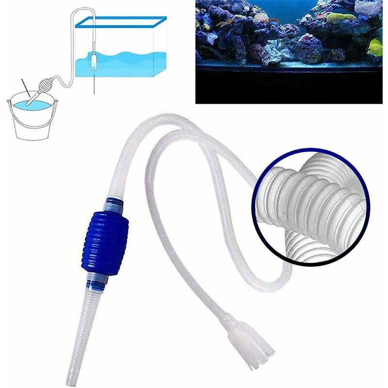 VIVOSUN Aquarium Gravel Cleaner Siphon Fish Tank Vacuum Cleaner with  Fishing Net Long Nozzle Water Flow Controller - BPA Free