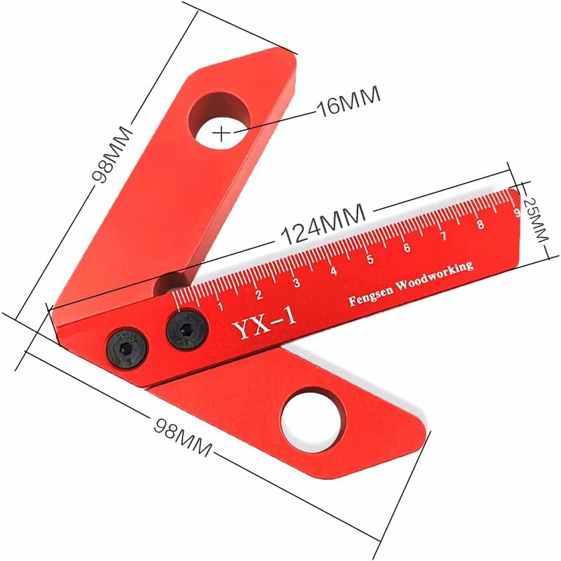 Center Finder Woodworking Square Center Scribe 45 90 Degrees Angle Line  Scriber Marking Tools Metric and Inch Magnetic Ruler